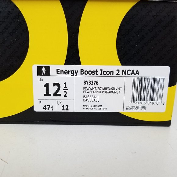 NC State Wolfpack Adidas Energy Boost Icon 2 NCAA - Picture 2 of 11